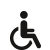 Icon: Barrierefreiheit –  Person im Rollstuhl